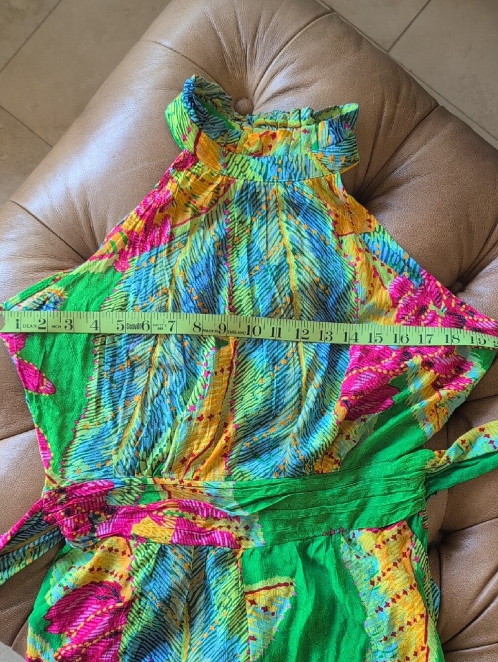 Cynthia Rowley Green Multicolor Tropical Print Romper - Picture 6 of 10